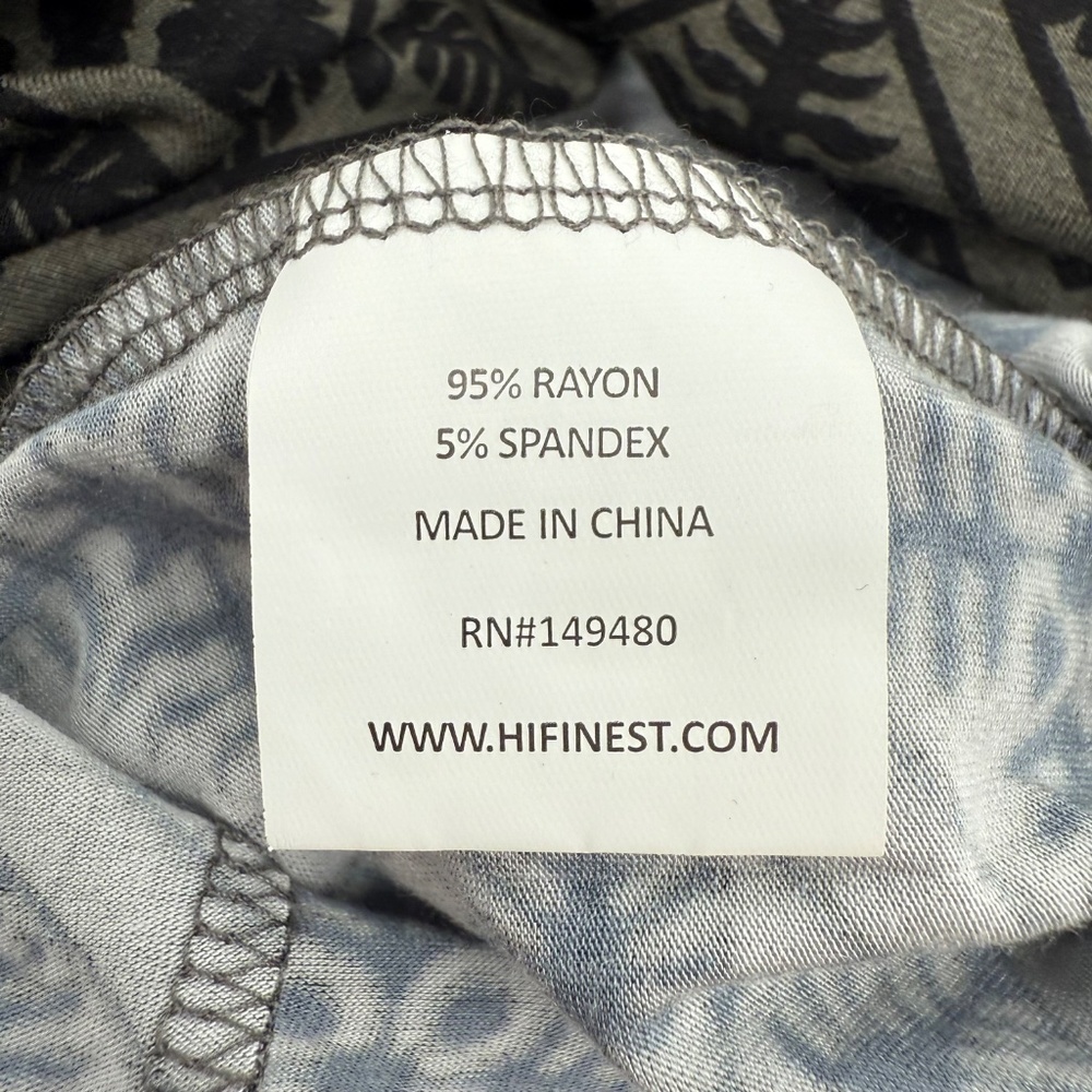 Hawaiis Finest Romper Women Medium NEW Black Gray Quilt Hawaiian Stretch - Picture 8 of 15